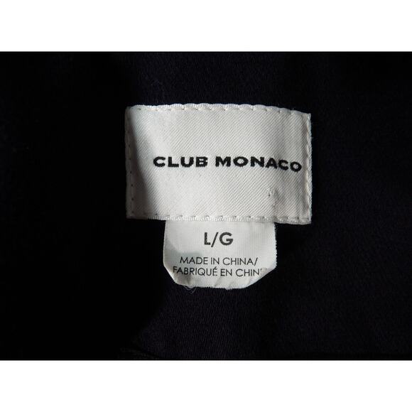 Club Monaco Large Trench Coat Jacket Duster Black Short Sleeve Collarless Posh - Picture 3 of 16